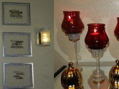 DIY Elegant Home Decor with Dollar Tree Items| DIY Wall Home Decor Idea| DIY Elegant Candle holders