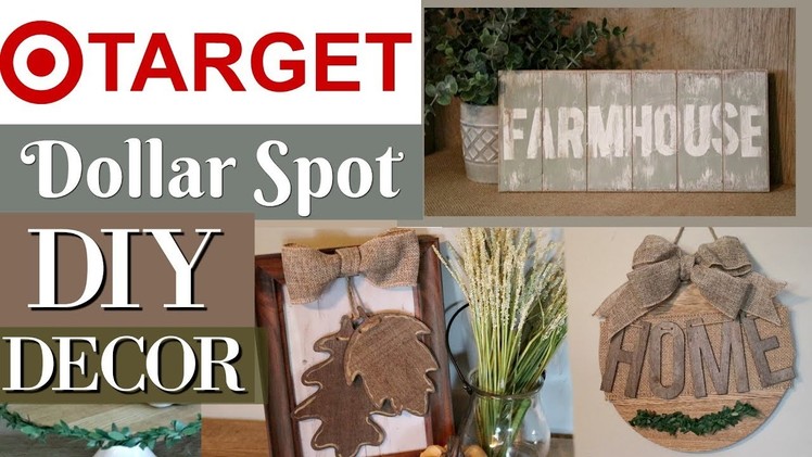 DIY FALL Farmhouse Home Decor | Target Dollar Spot DIY | Target Farmhouse DIY | KraftsbyKatelyn