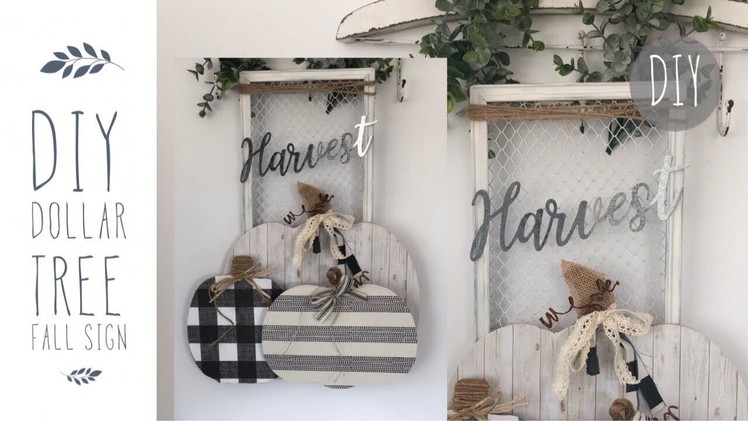 DIY Farmhouse Inspired Fall Decor | DIY Dollar Tree | Fall Decor | Dollar Tree Pumpkins Fall Sign