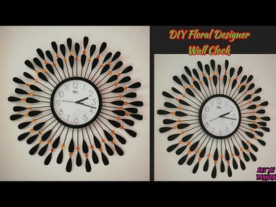 DIY Floral Designer Wall Clock.Diy wall clock.Wall Decor & Art.Room Decor.art my passion