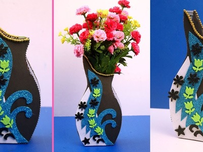 DIY - How to Make Flower Vase with Paper and Cardboard - Easy DIY Flower Vase to Decorate Your Home