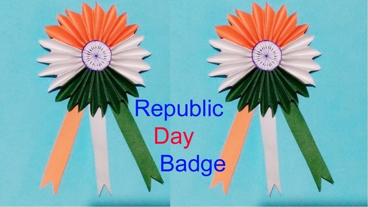 Diy Independence Day Badge.Indian Tricolour Badge15 August craft for kids.art and craft.Creative Art