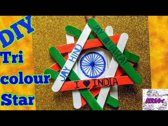 DIY| Independence day craft |tricolor popsicle stick craft |kids craft|Republic day craft