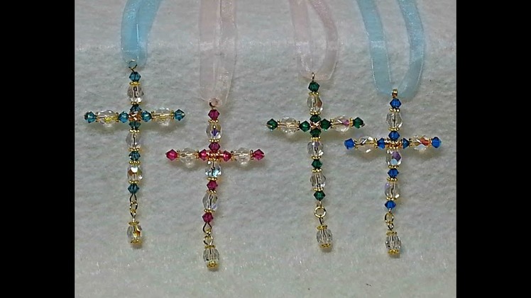 DIY~Make Beautiful And Easy Beaded Cross Ornaments For Christmas!
