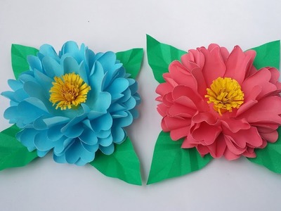 DIY: Paper Flower!!! How to Make Beautiful Flower With Colour Paper!!! Easy Tutorial For Beginners!