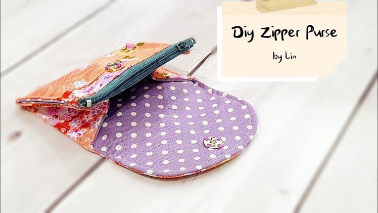 Diy Purse with zipper | Best sewing tutorial【实用小钱包教学】简易版#HandyMun❤❤