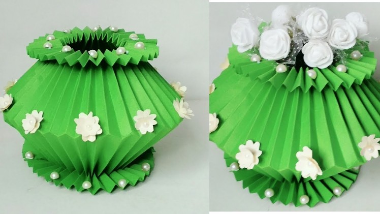 DIY Simple Paper Craft  !! How to Make Paper Pot !! DIY Flower Pot
