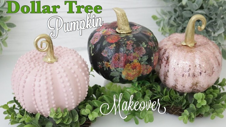 Dollar Tree DIY Pumpkin Makeover | Pumpkin Decor