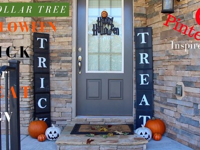 Dollar Tree Halloween DIY | DIY Trick or Treat Sign | DIY Halloween Decor | Pinterest Inspired