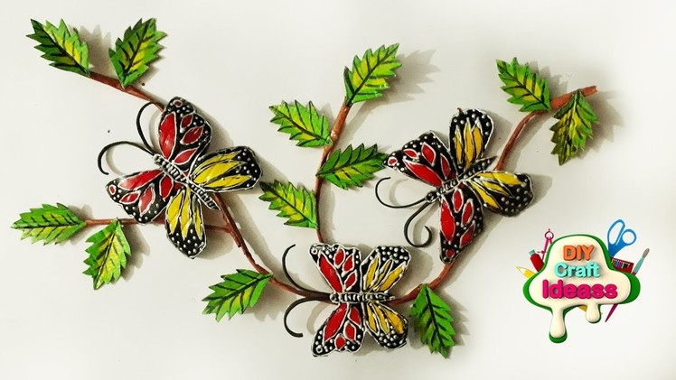 Easy Paper Butterfly plastic bottle - Cute & Easy Butterfly DIY - plastic for Beginners