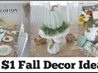 Fall Decor Ideas | DIY Fall Dollar Spot & Dollar Tree Centerpiece Ideas | Momma From Scratch