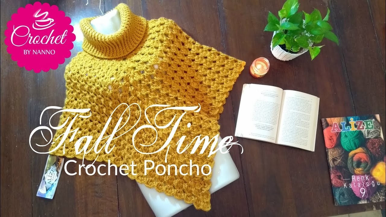 FALL TIME???? CROCHET PONCHO FOR ALL I The Crochet Shop Free tutorials
