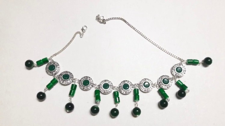 GERMAN SILVER CHOKERS WITH GLASS BEADS. REQUESTED