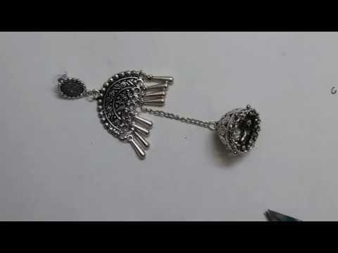 German silver Fashion Jewellery. German Silver Jhumka Earrings