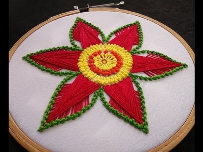 Hand Embroidery - Raised Herringbone Stitch