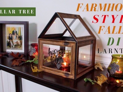 HELLO FALL!!! DIY Farmhouse Style Fall Lantern | Dollar Tree Fall Decorating Ideas 2018