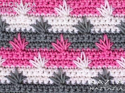 How to Crochet Spike Stitch Cluster - Stitchorama by Naztazia