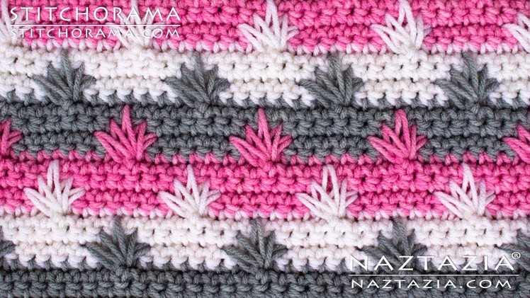 How to Crochet Spike Stitch Cluster - Stitchorama by Naztazia