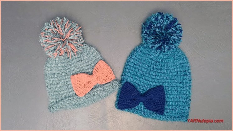 How to Crochet Tutorial: DIY Soft Hygge Beanie Hat by YARNutopia