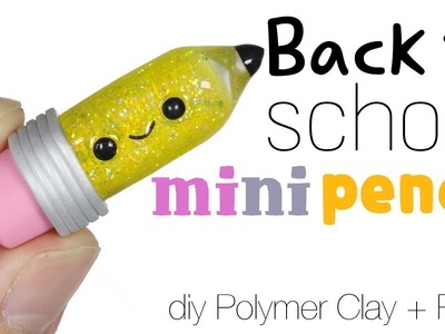 How to DIY Cute.Kawaii Miniature Pencil Polymer clay + Resin Back to School Tutorial