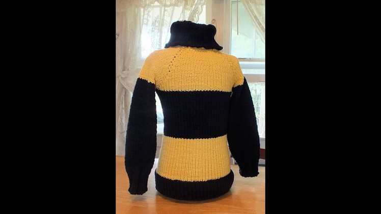 How to Loom Knit Bumble Bee Sweater (Includes Claculating for Sizing)