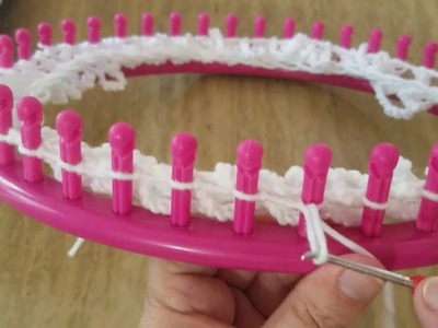 How to loom knit Lucy Popcorn Stitch step by step