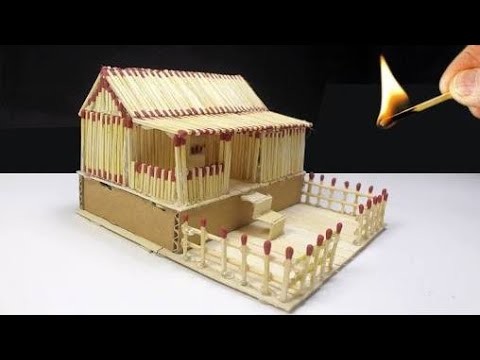 How to Make a firebox house at home. Matchbox craft