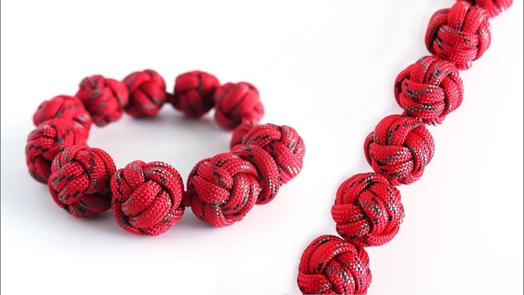 How to Make a Monkey's Fist "Beaded" Paracord Bracelet Tutorial