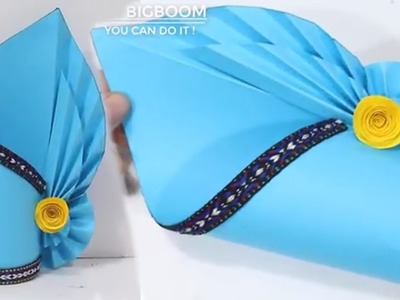 How to make flower vase with paper, New Version | DBB