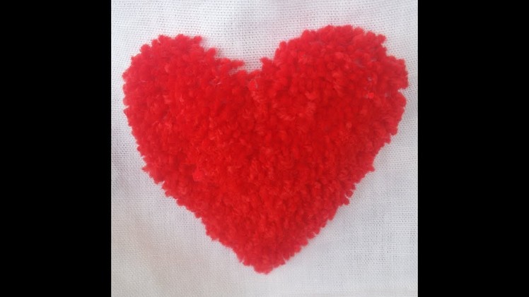 How to make Hand Embroidery - Make Velvet  Heart - Handy craft - All Style