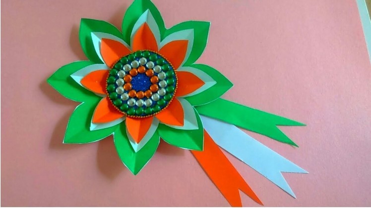 How to make indian tricolor badge||15 August craft idea for kids||Independence day badge||DIY