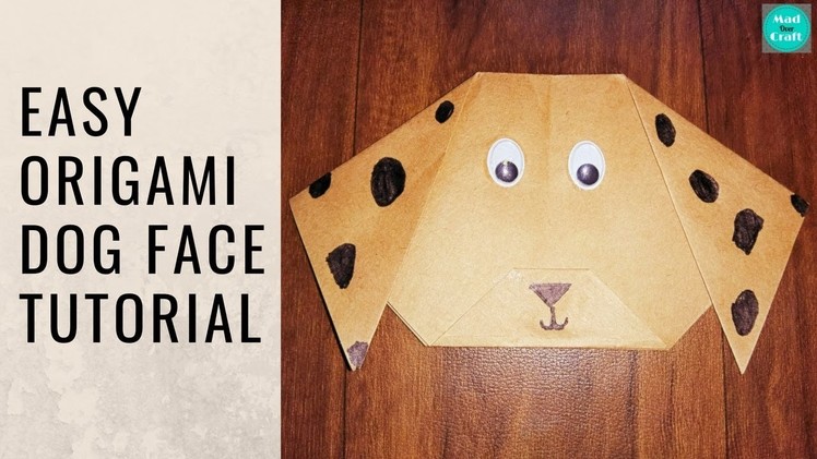 How to make Origami Dog Face | Origami for beginners | Crafts for kids