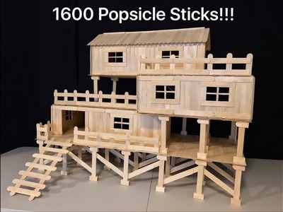 How to Make Popsicle Stick House for Chinchilla