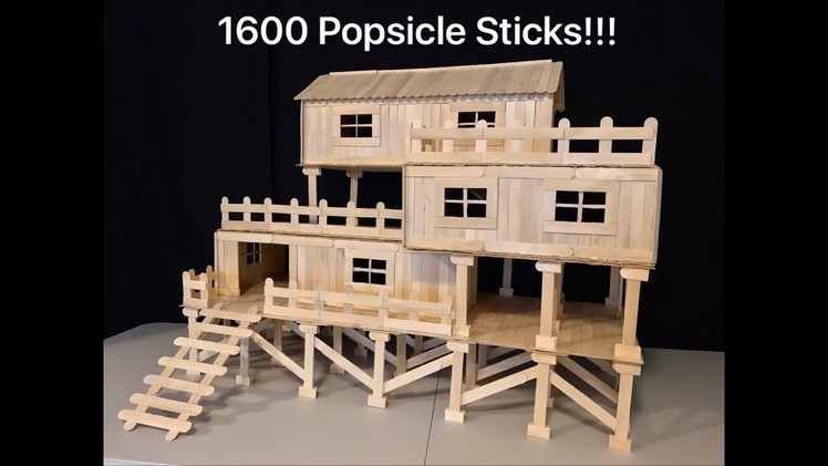 How to Make Popsicle Stick House for Chinchilla