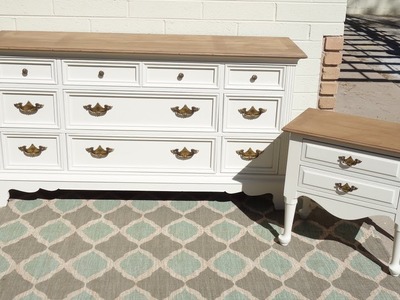 How to refinish a Cute Dresser and Nightstand DYI amazing transformation!