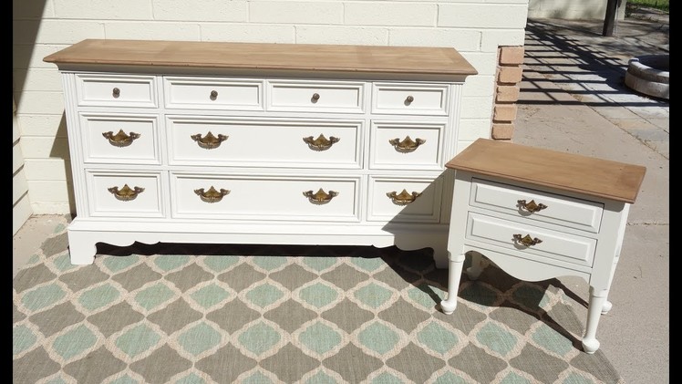 How to refinish a Cute Dresser and Nightstand DYI amazing transformation!