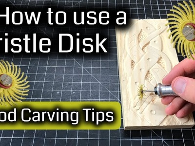 How To Use "Bristle Disk" - Wood Carving.Power Carving Tutorial