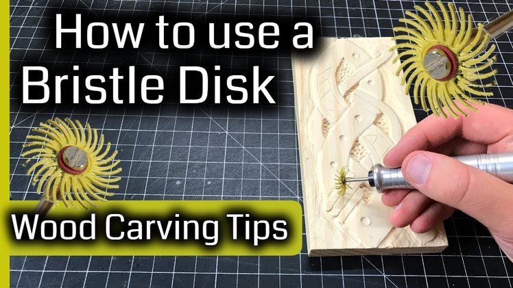 How To Use "Bristle Disk" - Wood Carving.Power Carving Tutorial