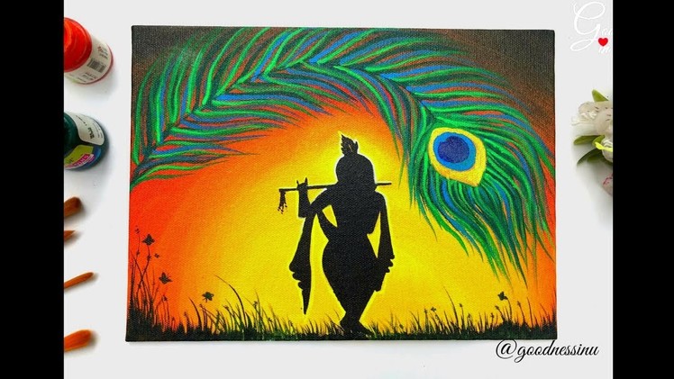 Janmashtami Special. Krishna Painting Step by Step for Beginners