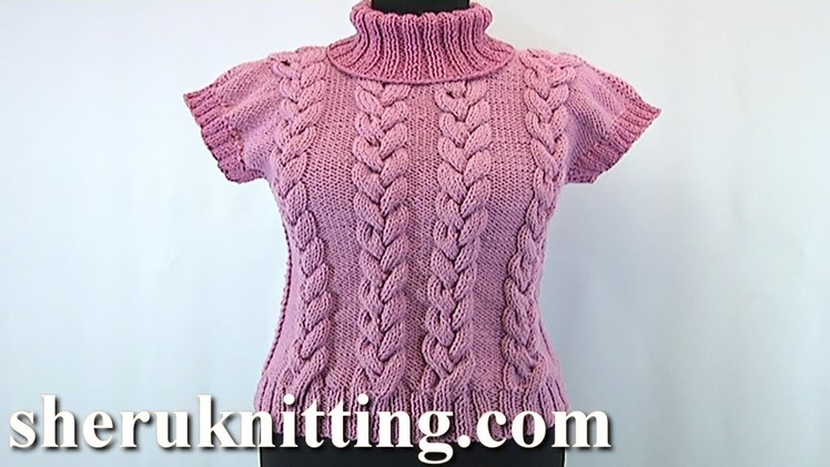 Knitted  Cable Vest Tutorial 111