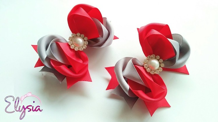 Laço Melody 25mm ???? Ribbon Bow Tutorial ???? DIY by Elysia Handmade