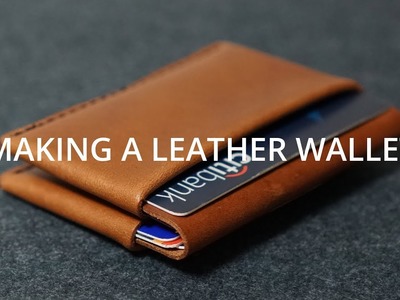 Making a Simple Leather Wallet. DIY Leather craft