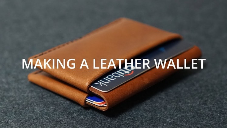 Making a Simple Leather Wallet. DIY Leather craft