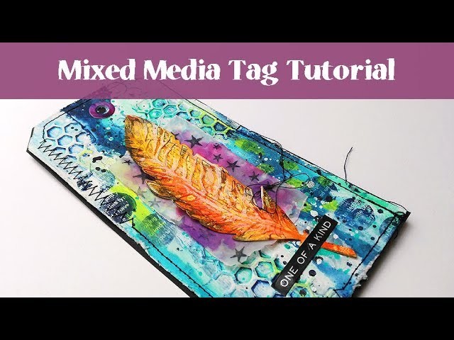 Mixed Media Process with Tim Holtz Feather and Scribble Sticks