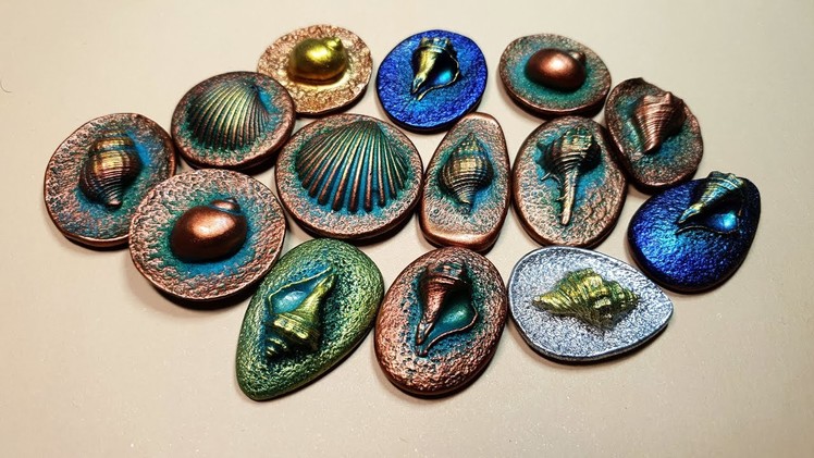 My NEW Result! Molded Sea Shells Charms and Cabochons for the gifts or for selling!