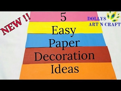 NEW !!! 5 Easy Paper Decorations I DIY Ganesh Chaturthi Special Decoration Ideas|Ganpati Decorations
