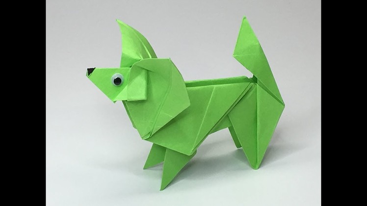 Origami Dog Papillon #4 - A to Z DIY ORIGAMI PAPER CRAFT