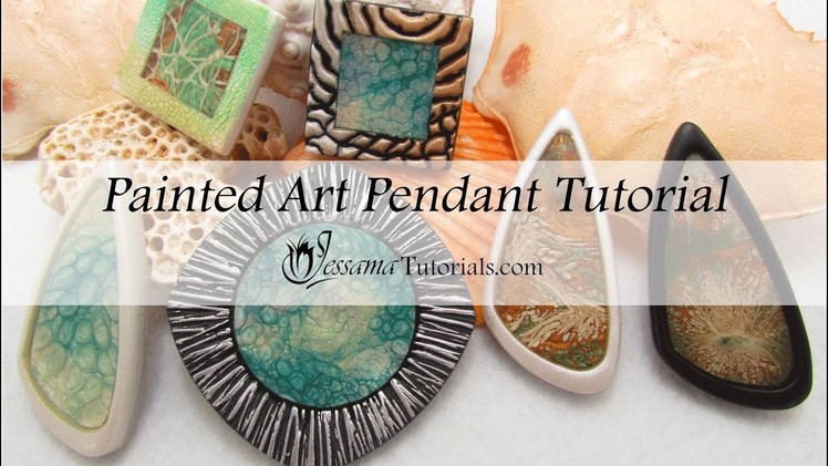 Painted Art Polymer Clay Pendants Tutorial
