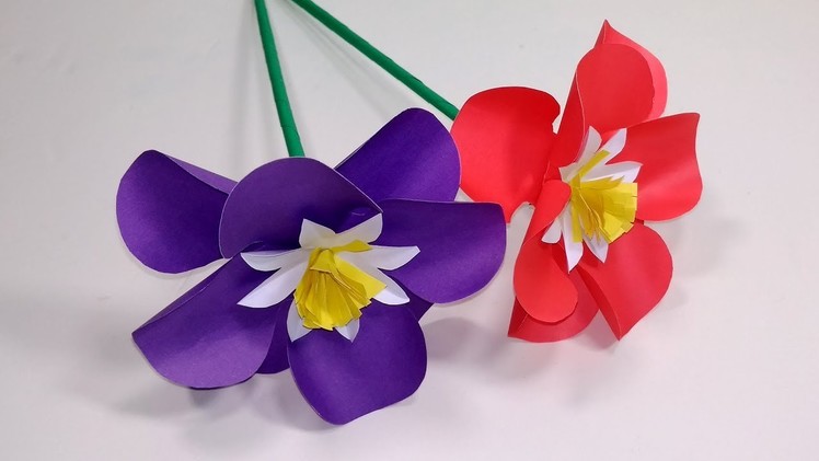 Paper Flowers:Stick Flower Craft Ideas with Paper | Stick Flower Handcraft| Jarine's Crafty Creation