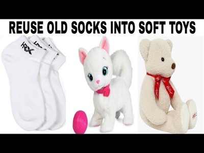 Reuse Old Socks Into Soft Toys.Convert Old Socks Into Toy.Stuffed Toys.Latest Toys.Convert old socks